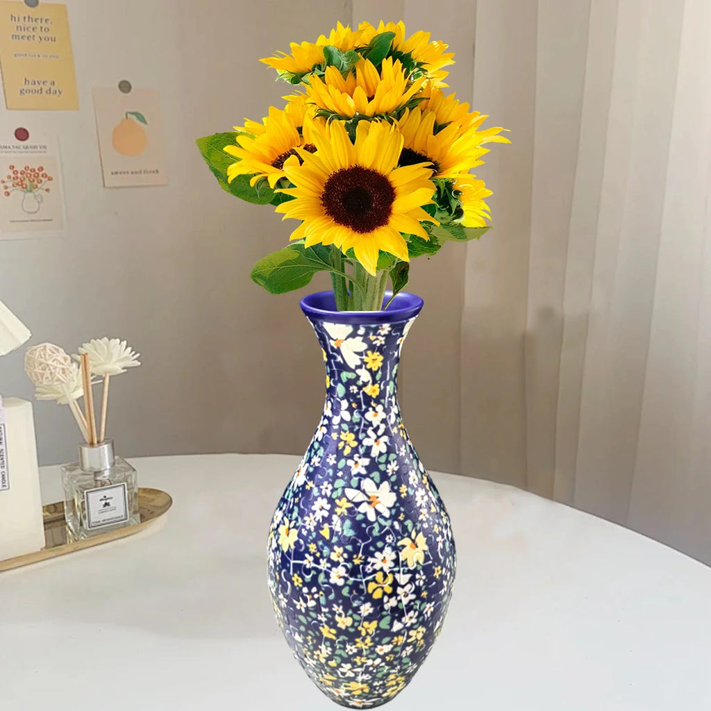 3D Puzzle Flower Vase Building Blocks Unique Vase 160stk Curved Puzzle Pieces House Warming Gift for Flower Arrangements Home