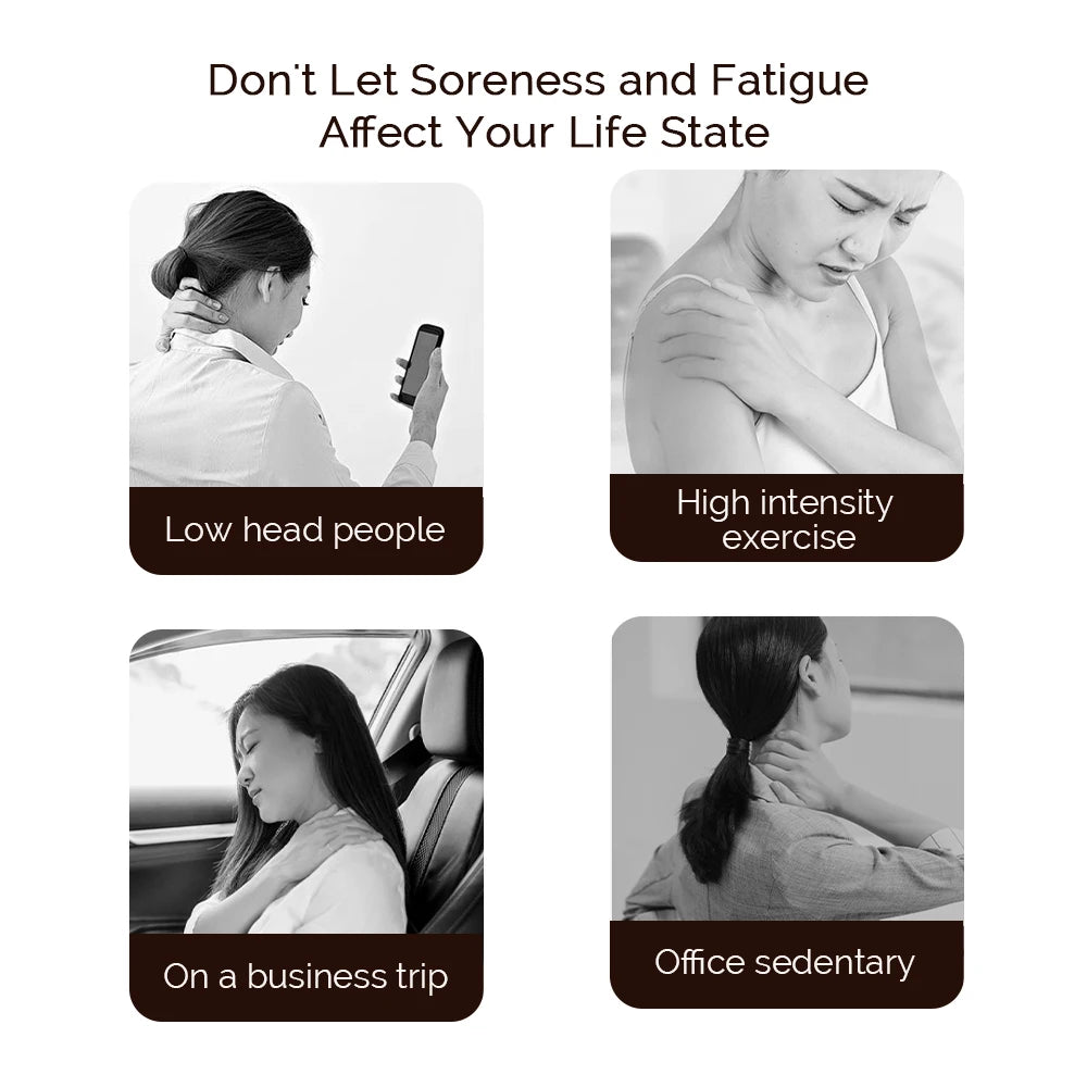 Electric Neck and Shoulder Massager Deep Tissue Shiatsu Back Cervical Massage Machine Bionic Heated Fatigue Relief Relax Muscle