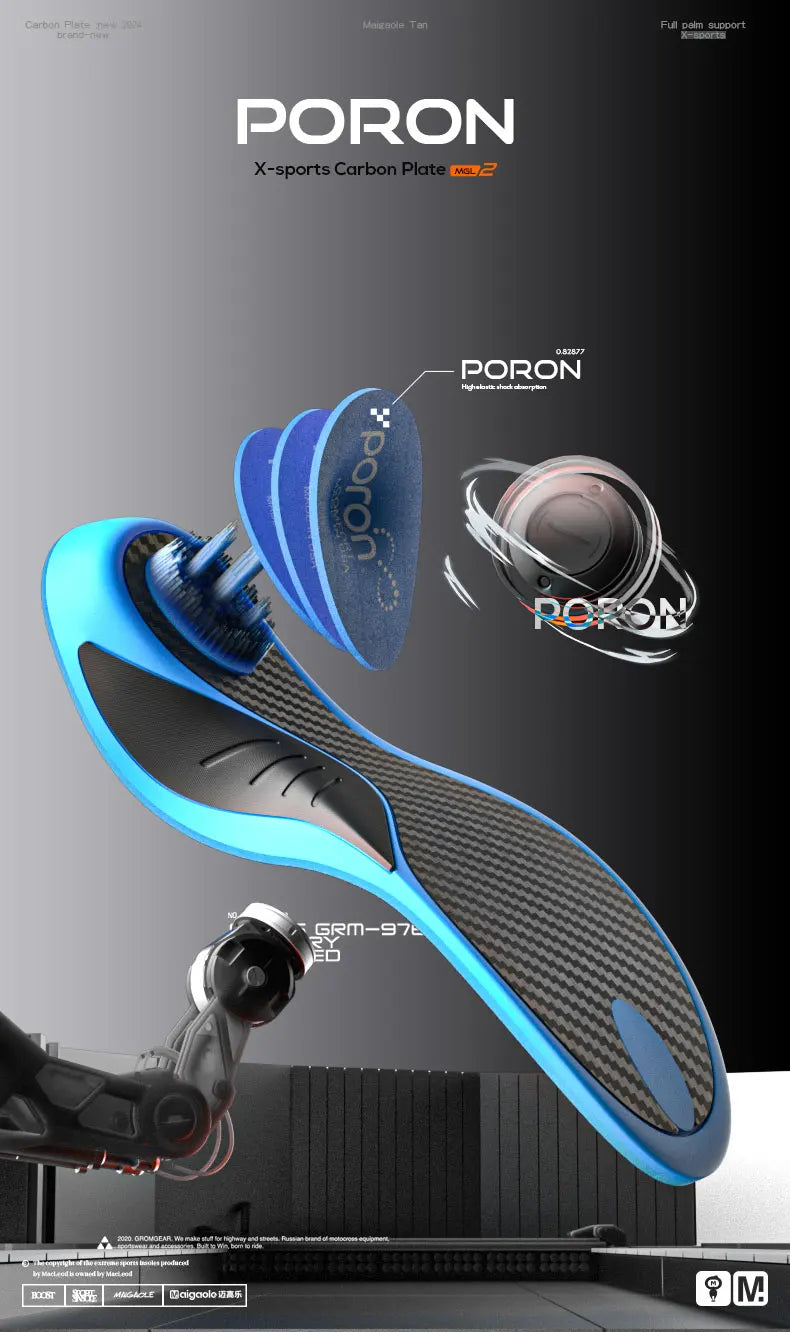 Mcgola 2024 New Model, Real Full-Length Carbon Plate, Strong Arch Support, High-Assisted Rebound Basketball Elastic Insole