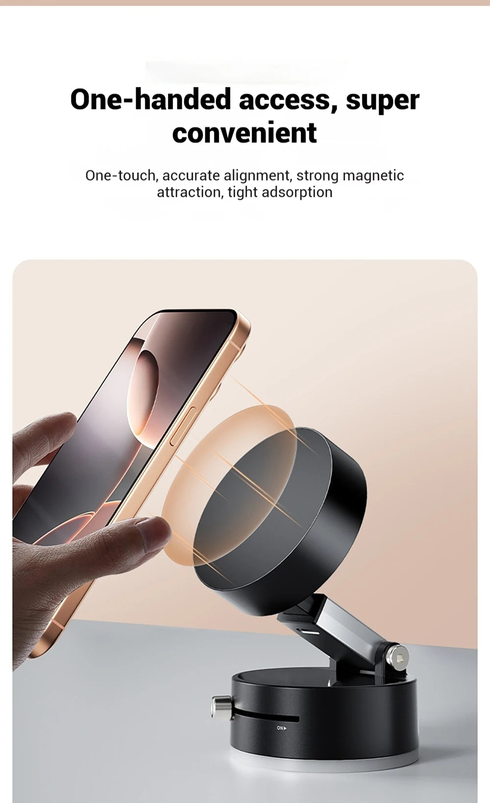 Car Magnetic Phone Holder Magnetic Suction Phone Mount Portable Phone Holder Magnetic Car Phone Mount for iPhone Androd