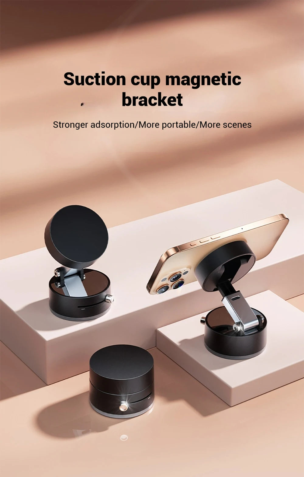 Car Magnetic Phone Holder Magnetic Suction Phone Mount Portable Phone Holder Magnetic Car Phone Mount for iPhone Androd