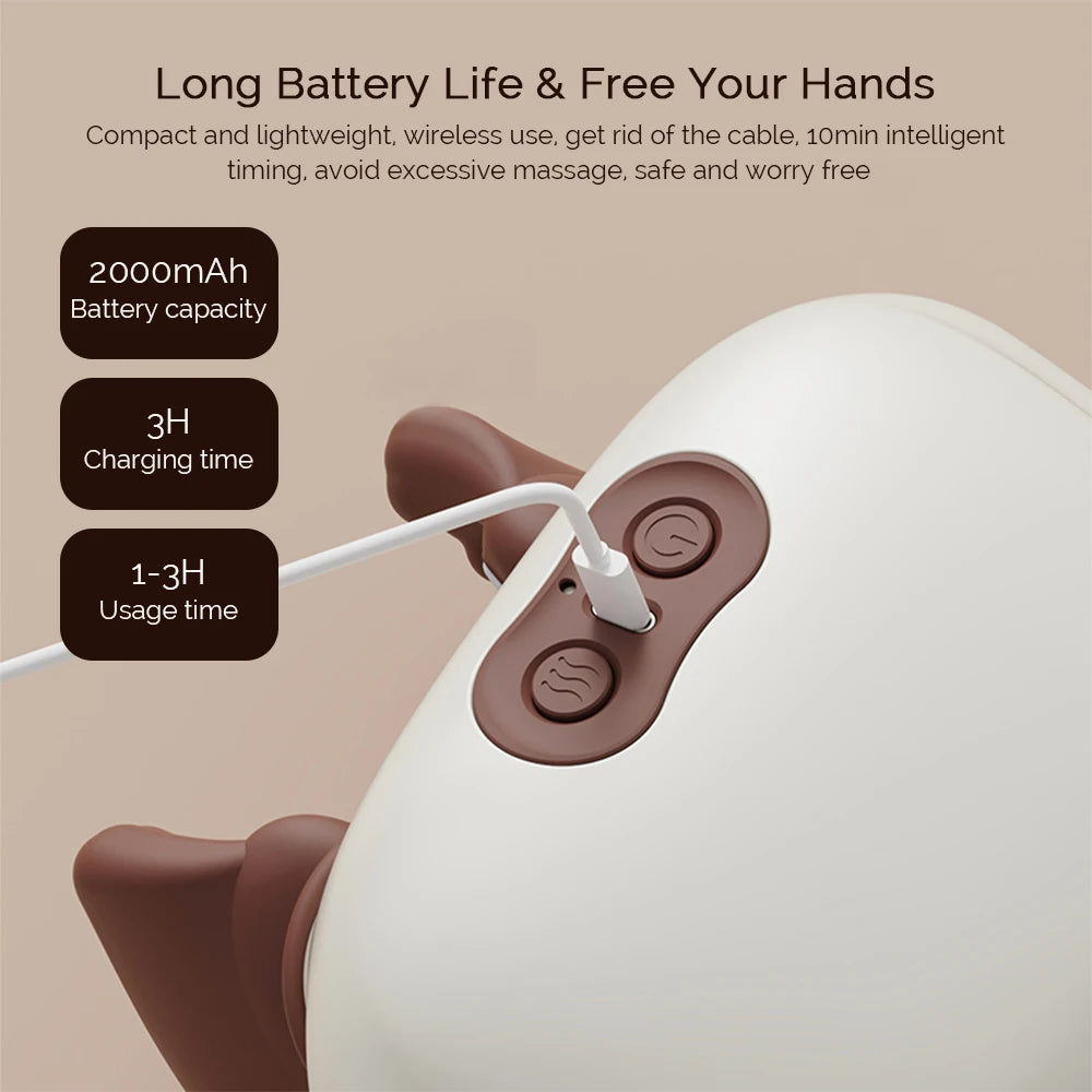 Electric Neck and Shoulder Massager Deep Tissue Shiatsu Back Cervical Massage Machine Bionic Heated Fatigue Relief Relax Muscle