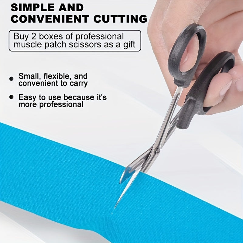 Enhanced Muscle Support & Recovery Kinesiology Tape - 5cm x 5m, Water-Resistant, Elastic, Universal Fit Sport Tape